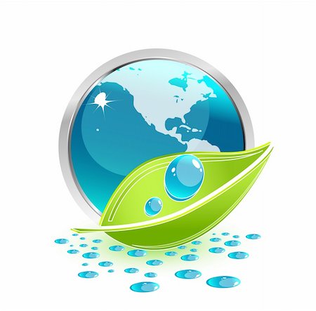 Nature glass Earth globe vector concept Stock Photo - Budget Royalty-Free & Subscription, Code: 400-06412675