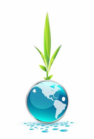 simsearch:400-06412455,k - Nature glass Earth globe vector concept Stock Photo - Budget Royalty-Free & Subscription, Code: 400-06412677
