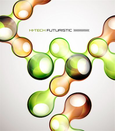 simsearch:400-06356340,k - Futuristic color bubbles abstract background Foto de stock - Super Valor sin royalties y Suscripción, Código: 400-06412911