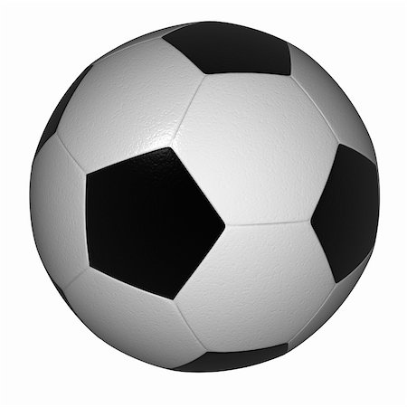 football court images - Soccer ball isolated on white (3d render with work path) Stock Photo - Budget Royalty-Free & Subscription, Code: 400-06413221