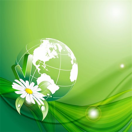 environmental vector concept background with globe. Eps10 Foto de stock - Super Valor sin royalties y Suscripción, Código: 400-06413447