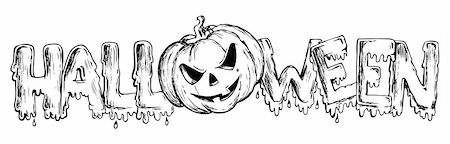 simsearch:400-04236863,k - Halloween theme drawing 3 - vector illustration. Stock Photo - Budget Royalty-Free & Subscription, Code: 400-06413745