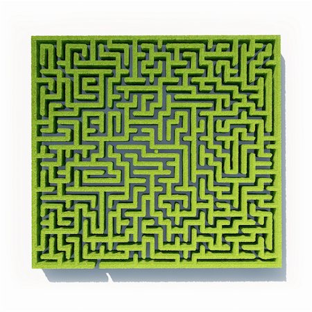 disoriented - green grass maze background. Stock Photo - Budget Royalty-Free & Subscription, Code: 400-06424058