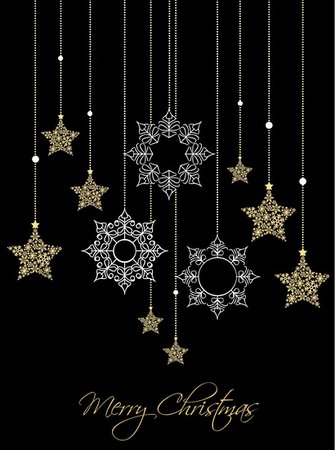 Christmas ornaments made from snowflakes vector illustration Stock Photo - Budget Royalty-Free & Subscription, Code: 400-06424638