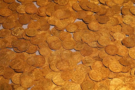 Old gold coins in British Museum - background Stock Photo - Budget Royalty-Free & Subscription, Code: 400-06424907