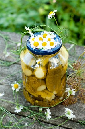 pickling gherkin - Canning cucumbers at home Stock Photo - Budget Royalty-Free & Subscription, Code: 400-06425142