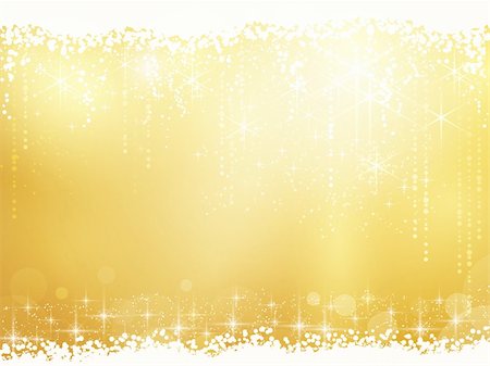 simsearch:400-04267314,k - Golden background for Christmas and other festive occasions. Sparkling stars give it a magical feeling for the festive season to come. Foto de stock - Royalty-Free Super Valor e Assinatura, Número: 400-06425167