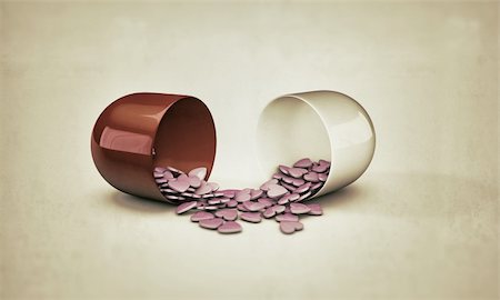 coeur de pilules en forme isolé sur fond blanc Photographie de stock - Aubaine LD & Abonnement, Code: 400-06425187