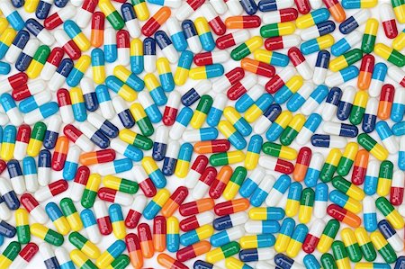 robtek (artist) - Many colorful pills isolated on white. Stock Photo - Budget Royalty-Free & Subscription, Code: 400-06425203