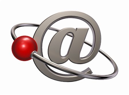 simsearch:400-06458048,k - sphère rouge mouche autour emailsymbol - 3d illustration Photographie de stock - Aubaine LD & Abonnement, Code: 400-06425384