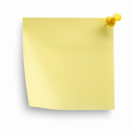 sticky notes messages - Yellow notebook isolated on a white background. Clipping Path Stock Photo - Budget Royalty-Free & Subscription, Code: 400-06425777