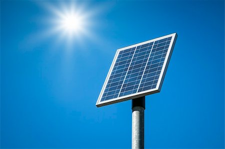 solar panels business - An image of a small solar plant Stock Photo - Budget Royalty-Free & Subscription, Code: 400-06426114