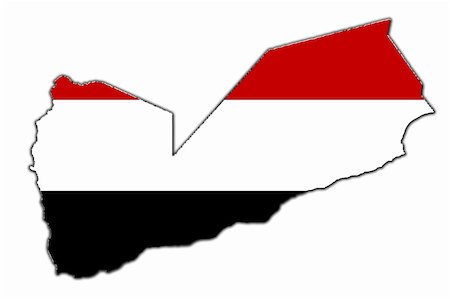 simsearch:400-05071010,k - Outline map of Yemen covered in Yemeni flag Stock Photo - Budget Royalty-Free & Subscription, Code: 400-06426387