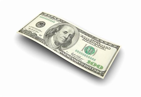 franklin - 3d image, hundred dollars isolated on a white background Stock Photo - Budget Royalty-Free & Subscription, Code: 400-06426673