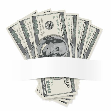 Dollars on a white background. Illustration for design Stock Photo - Budget Royalty-Free & Subscription, Code: 400-06426839