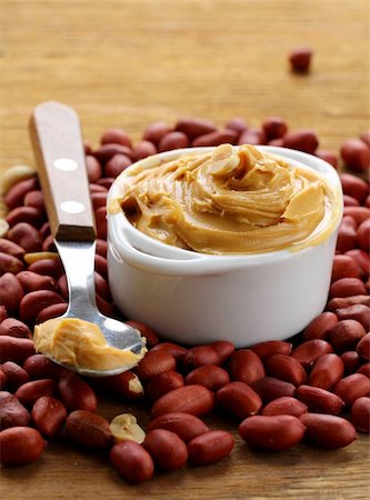 peanut butter and nuts on the table Stock Photo - Budget Royalty-Free & Subscription, Code: 400-06426998
