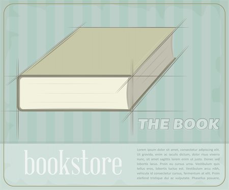 Retro poster for the book store. Vector illustration. Stock Photo - Budget Royalty-Free & Subscription, Code: 400-06427031