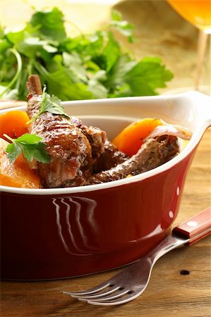 Traditional French cuisine - chicken in wine, coq au vin Stock Photo - Budget Royalty-Free & Subscription, Code: 400-06427162