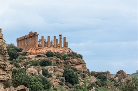 Agrigento, Valley of Temples, Ercole temple, Sicily, Italy Foto de stock - Super Valor sin royalties y Suscripción, Código: 400-06427232