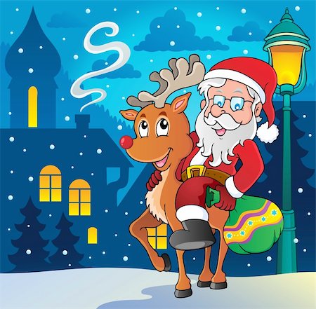 simsearch:400-08259085,k - Santa Claus thematic image 8 - vector illustration. Stock Photo - Budget Royalty-Free & Subscription, Code: 400-06427273