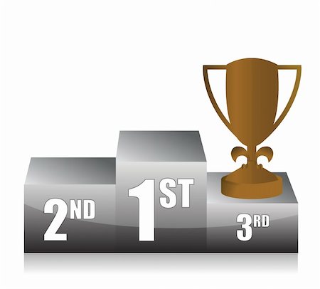simsearch:400-08708838,k - Trophée bronze cup 3e place illustration design Photographie de stock - Aubaine LD & Abonnement, Code: 400-06427389