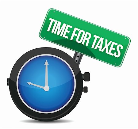 time for taxes illustration design over white Stock Photo - Budget Royalty-Free & Subscription, Code: 400-06427456