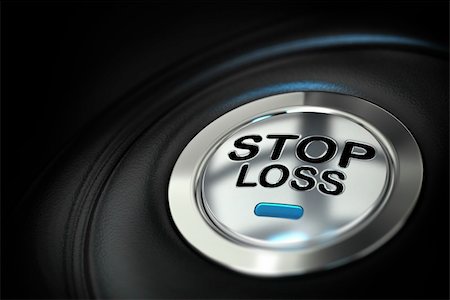 forex - stop loss button with blue led over black background, finance concept Stock Photo - Budget Royalty-Free & Subscription, Code: 400-06428124