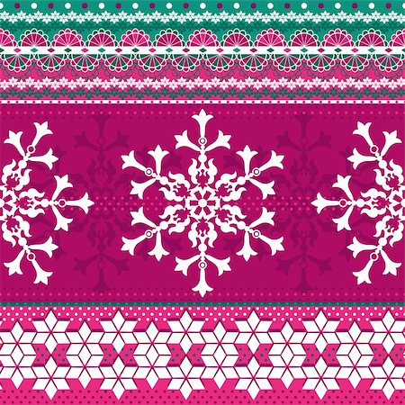 simsearch:400-04709734,k - Christmas red and green seamless pattern with strips and snowflakes (vector) Stock Photo - Budget Royalty-Free & Subscription, Code: 400-06428414