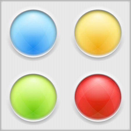 Round buttons, vector eps10 illustration Stock Photo - Budget Royalty-Free & Subscription, Code: 400-06428899