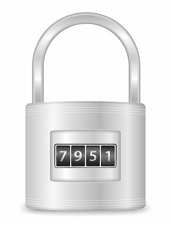 simsearch:400-06419591,k - Metallic lock with code, vector eps10 illustration Stock Photo - Budget Royalty-Free & Subscription, Code: 400-06428915