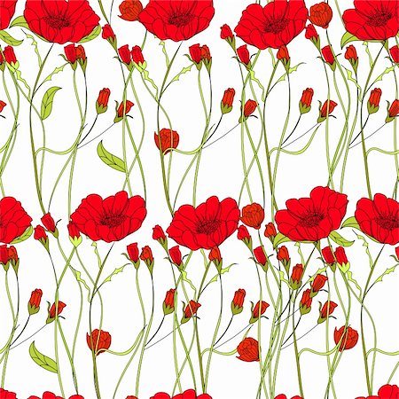 Seamless wallpaper with rose flowers Stock Photo - Budget Royalty-Free & Subscription, Code: 400-06429397