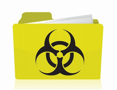 simsearch:400-05059412,k - dossier avec un symbole biohazard devant illustration design Photographie de stock - Aubaine LD & Abonnement, Code: 400-06429416