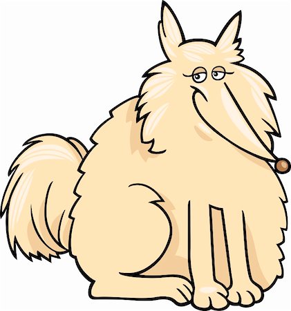 simsearch:400-06429559,k - Illustration dessin animé drôle Purebred Eskimo Dog ou Spitz Photographie de stock - Aubaine LD & Abonnement, Code: 400-06429542