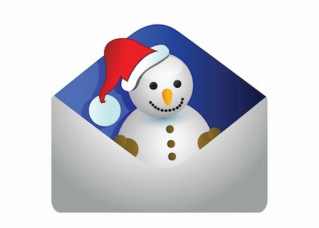 simsearch:400-05881845,k - christmas card with a snowman inside illustration design Foto de stock - Super Valor sin royalties y Suscripción, Código: 400-06429586