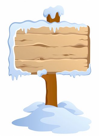 snow winter cartoon clipart - Winter labels theme image 4 - vector illustration. Stock Photo - Budget Royalty-Free & Subscription, Code: 400-06429759