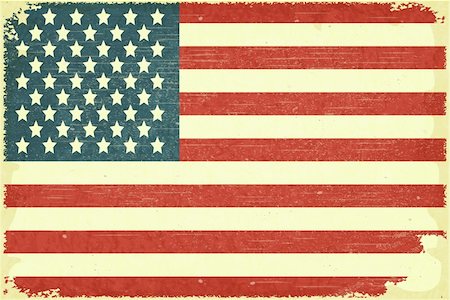 Grunge poster - American Flag in Retro style - Vector illustration Stock Photo - Budget Royalty-Free & Subscription, Code: 400-06420041