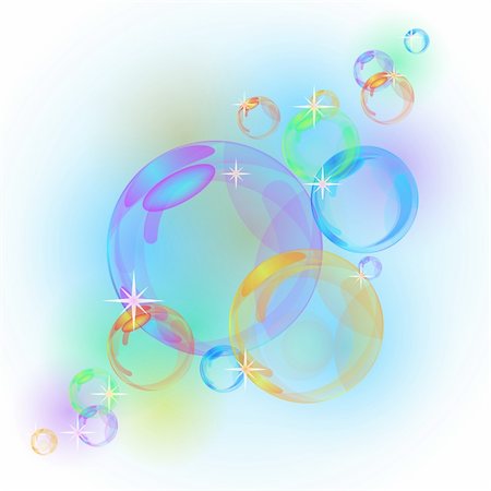 espuma (líquida) - Abstract background with transparent colorful bubbles. Vector Stock Photo - Budget Royalty-Free & Subscription, Code: 400-06420058