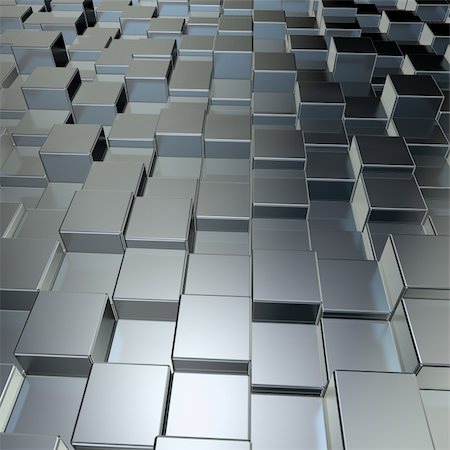 simsearch:400-05206189,k - metal cubes background - 3d illustration Foto de stock - Royalty-Free Super Valor e Assinatura, Número: 400-06420191