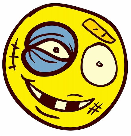 simsearch:400-06420335,k - Emotional funny smiley. Done in comic doodle style. Stock Photo - Budget Royalty-Free & Subscription, Code: 400-06420365
