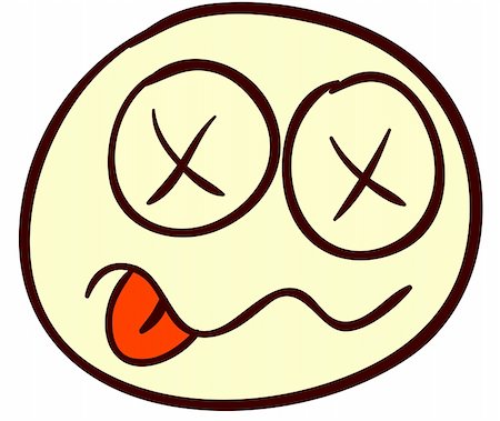 simsearch:400-06420335,k - Emotional funny smiley. Done in comic doodle style. Stock Photo - Budget Royalty-Free & Subscription, Code: 400-06420366