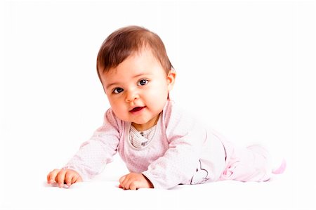un petit bébé sur le plancher Photographie de stock - Aubaine LD & Abonnement, Code: 400-06420706