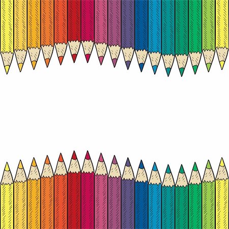 Doodle style transparente couleur bordure ou fond croquis au crayon en format vectoriel. Photographie de stock - Aubaine LD & Abonnement, Code: 400-06421026
