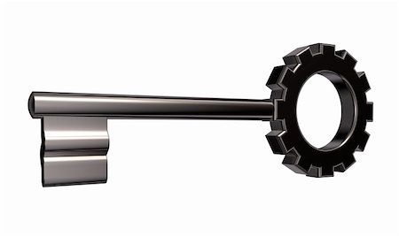 simsearch:400-04670001,k - gear wheel key on white background - 3d illustration Foto de stock - Super Valor sin royalties y Suscripción, Código: 400-06421038