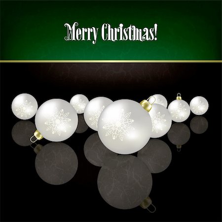 Christmas grunge black background with white decorations Stock Photo - Budget Royalty-Free & Subscription, Code: 400-06421446