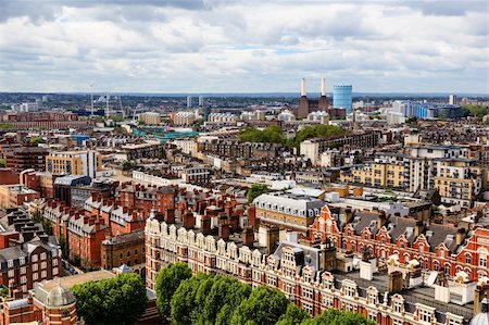 Aerial View from Westminster Cathedral on Roofs and Houses of London, United Kingdom Foto de stock - Royalty-Free Super Valor e Assinatura, Número: 400-06422154