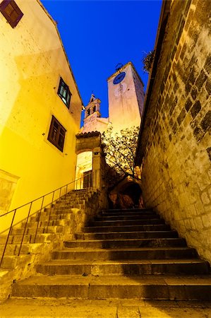 Stairway to Old Church in the Town of Omis, Croatia Stock Photo - Budget Royalty-Free & Subscription, Code: 400-06422242