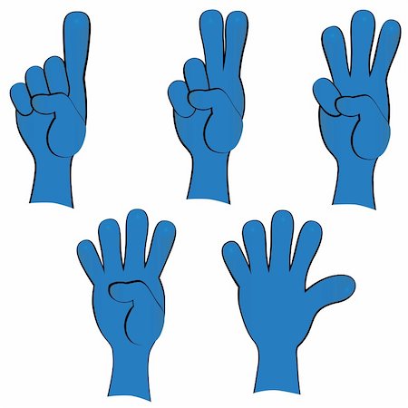 simsearch:400-04242112,k - Menschen die hand Sammlung, Fingerbewegungen, Signale, Zeichen. Vector Icon set Abbildung. Stockbilder - Microstock & Abonnement, Bildnummer: 400-06422848