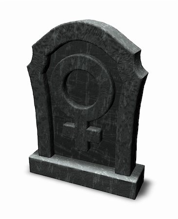 simsearch:400-06420902,k - gravestone with female symbol on white background - 3d illustration Fotografie stock - Microstock e Abbonamento, Codice: 400-06422920