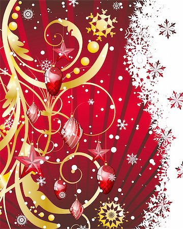 Beautiful Christmas (New Year) card. Vector illustration.Vector illustration with transparency and mesh EPS10. Stock Photo - Budget Royalty-Free & Subscription, Code: 400-06422952