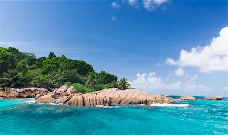 La Digue island, Seyshelles. The island of dreams for a rest and relaxation. Fotografie stock - Microstock e Abbonamento, Codice: 400-06423065